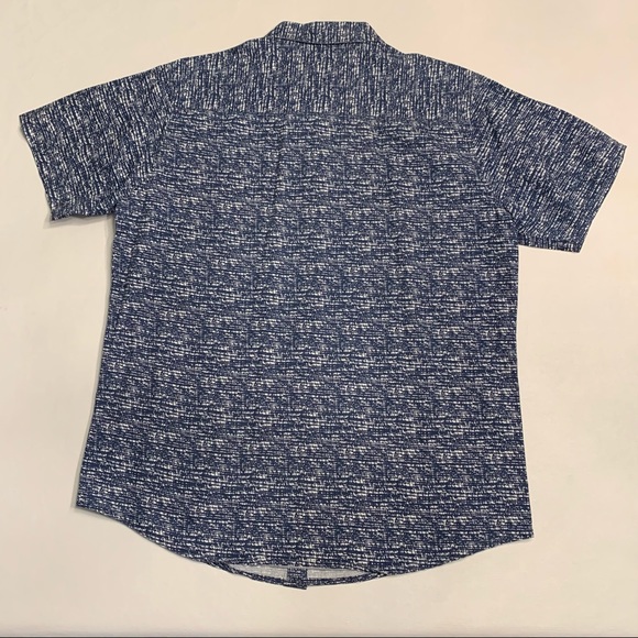 Rugby University Men’s Blue Cotton Short Sleeve Button Shirt - Picture 2 of 6